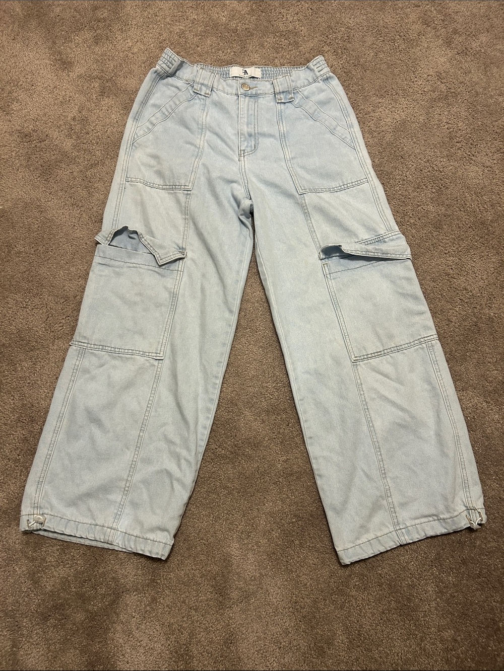 Flying Angel Wide Leg skater Cargo Jeans sz: 9/29